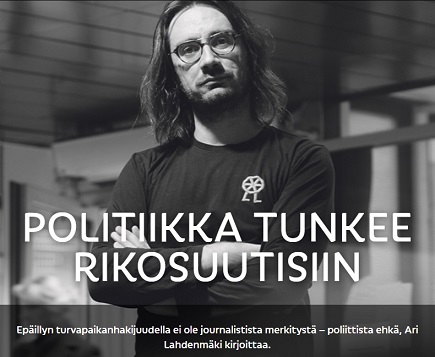 Raiskauskäytöksestään nykyään tunnettu Jari Lahdenmäki piti harvinaista tapaa kertoa rikollisen tph-statuksesta tarpeettoman Journalisti-julkaisussa 14.1.2016.jpg
