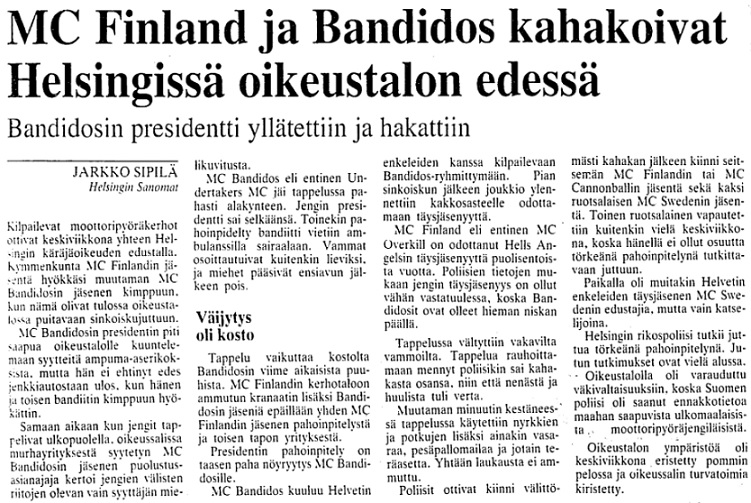 Helsingin Sanomat 28.9.1995.