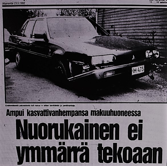 Auto on vuoden 1987 mallinen Mitsubishi Galant, ZHM-473.