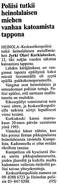 Helsingin Sanomat 28.10.1997.