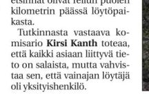 Sipoon Sanomat 21.4.2016.  Eiköhän tämä ole jo loppuun käsitelty.