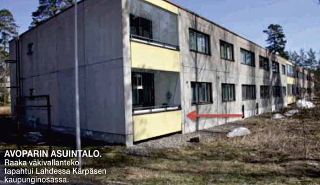 Tässä talossa, sen asunnossa 6 B 17 tapahtui ikäviä 20.-21.4.2019. Kuva poliisi etpk.
