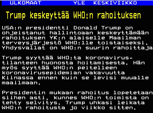 Trump ei enää maksa Kiinan perseen nuolemista.