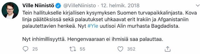Ville Niinistön hyvesignalointia, kun kultamuna-alikin lähti vapaaehtoisesti ja kuoli.jpg