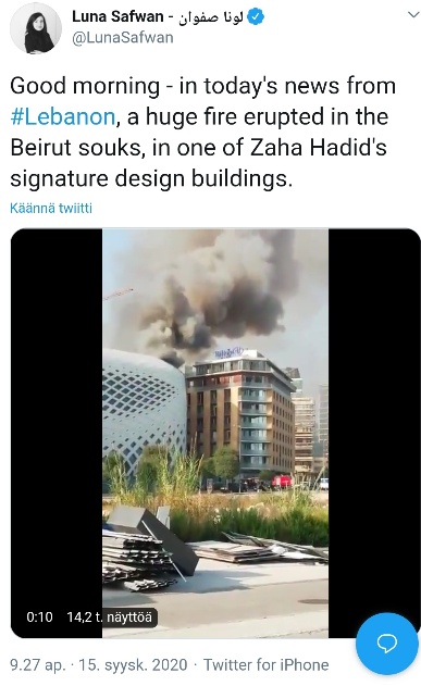 Beirutissa palaa tällä kertaa kuuluisan arkkitehdin luomus lähellä pommisatamaa.jpg