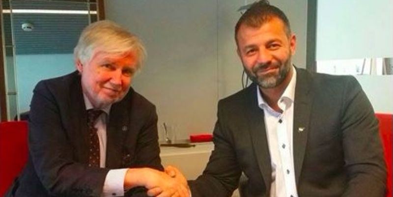 Erkki Tuomioja ja Rami Adham.