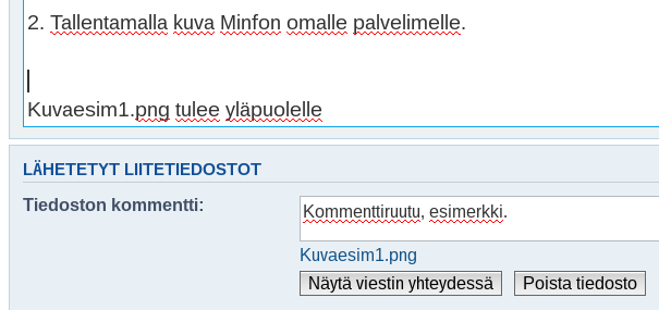 Kommentti: Kuvan nimi on ihan hyvä myös kuvatekstiksi.
