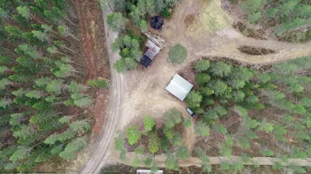 Ilmakuva tapaamispaikalta. ­KUVA: POLIISI.