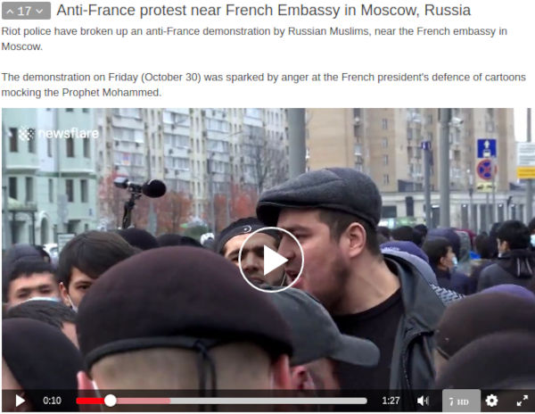 Ranskanvastainen mielenosoitus Moskovassa Ranskan konsulaatin liepeillä.jpg