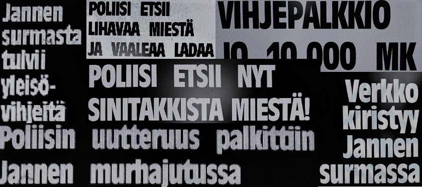 Otsikot eri lehdistä.
