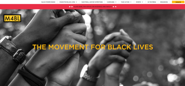 Movement for black lives -sivu kertoo jo melko suoraan liikkeen poliittisista tavoitteista.jpg