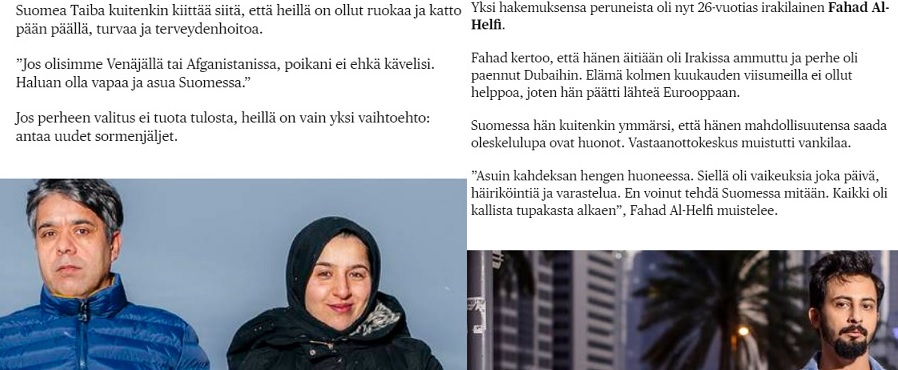 Nainen puhuu vapaudesta. Pitää kuitenkin huivin päässään. Mies kaiketi repisi vaimoltaan silmät päästä lastensa nähden, jos vaimo luopuisi huivistaan. Että missä se vapaus on?<br /><br />Vastaanottokeskus muistutti vankilaa? Olettiko hän, että se muistuttaisi Juha Sipilän (kesk) kotia? Tupakan hinnasta on veron osuus suuri, jotta voimme mm. elättää irakilaisia. Ymmärsikö hän tämän yhtälön?