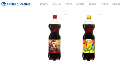 Vinnspringin tuotteissa on veden lisäksi erinäisiä kemiallisia liuoksia, jopa mallasjuomia.jpg