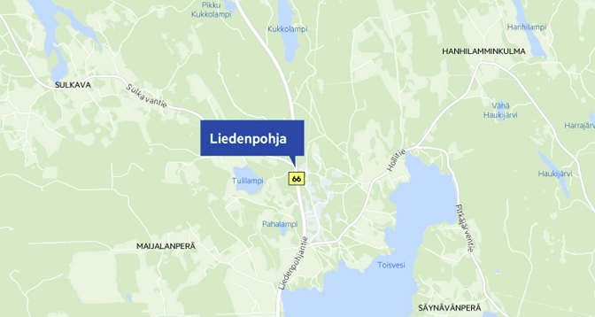 Poliisilla oli torstaina tehtävä Liedenpohjassa Virroilla. ­KUVA: MAPS4NEWS