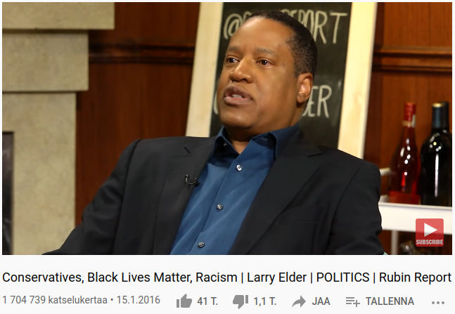 Larry Elder Dave Rubinin haastateltavana.