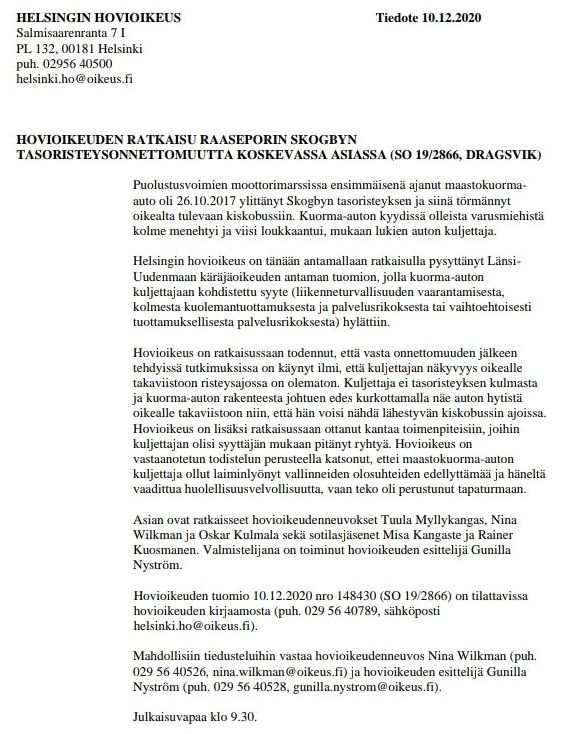 Raaseporin junaturma, Helsingin hovilappu.jpg