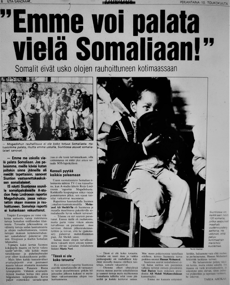 IltaSanomat 90-luvulla, tod.näk alkupuolelta.