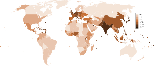 Väestöntiheys valtioittain vuonna 2006.jpg