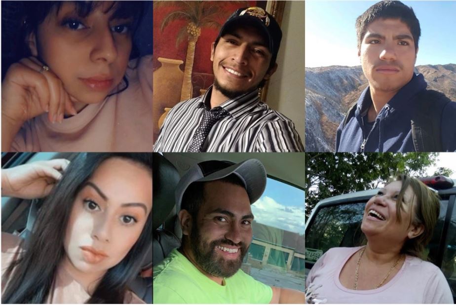 Ylärivi: Sandra Ibarra, Jose Ibarra, Jose Gutierrez. Alarivi: Mayra Ibarra De Perez, Melvin Perez, Joana Cruz
