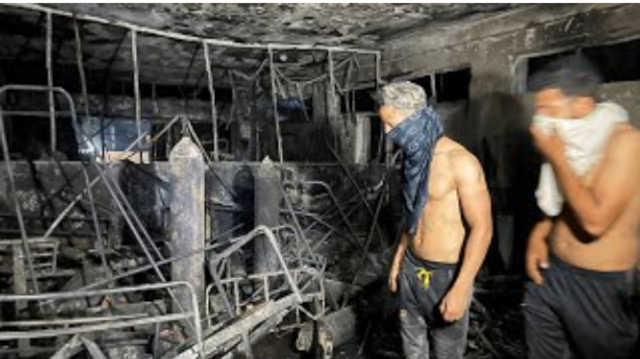Irakkien koronasairaala kärsi massiiviset vahingot happipullojen räjähdettyä väitetyssä terrori-iskussa.jpg