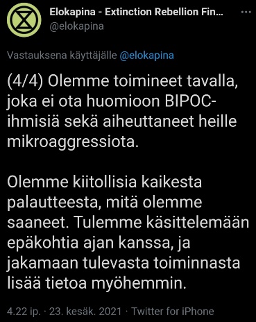 BIPOC-ihmiset=EI-valkoiset ihmiset