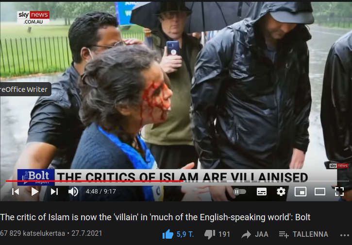 Islamia kritisoinutta intialaistaustaista naista puukotettiin päähän keskellä Lontoota - ei kohua, vaan poliisi kuskasi naisen pois ja pyysi anteeksi musuilta.jpg