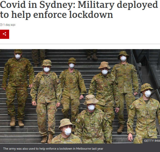 Australia iskee covid-rikkureita vastaan erikoiskoulutetuilla sotilailla, koska miljoonien ihmisten Sydneyn alueella on 3000 positiivista testitulosta ja 9 heikkokuntoista kuollut posit. testin jälkeen.jpg