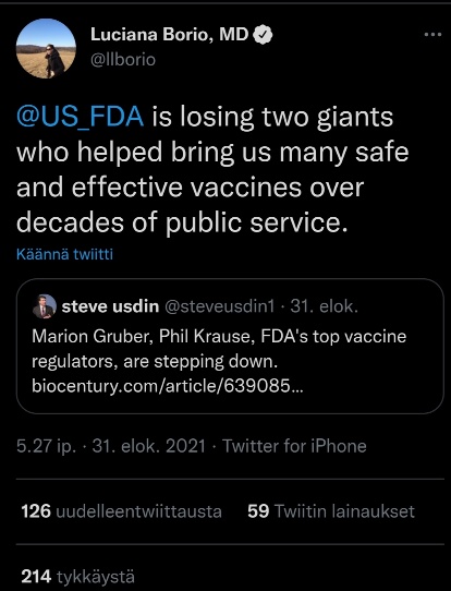 Mikähän oli syynä näiden kokeneiden FDA-tyyppien lopettamiseen juuri ennen boosterisirkusta.jpg
