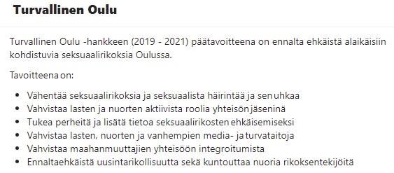 https://www.ouka.fi/oulu/kehittamishankkeet/turvallinen-oulu-hanke