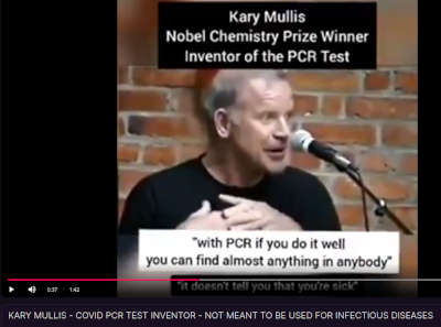 Kary Mullis, PCR-menetelmän kehittänyt kemian nobelisti sanoo, että testituloksia on äärimmäisen helppoa väärinkäyttää ja väärintulkita.jpg