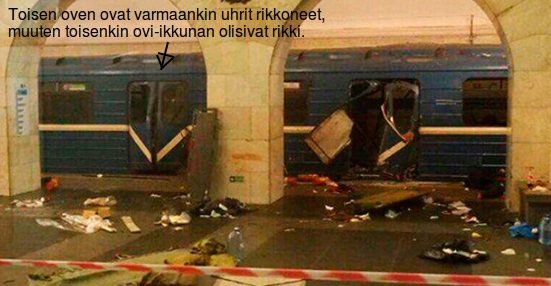 Pommi vaikuttaa räjähtäneen oven lähellä - ilmeisesti painevaikutus ei ole ollut kovin suurijpg.jpg