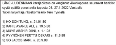 Aina sama juttu.