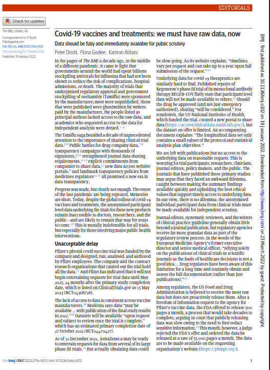 British Medical Journal vaatii kaikkea injektioiden raakadataa ulos nyt ja pitää nykyistä toimintaa MORAALITTOMANA.jpg