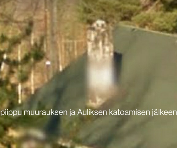 Eihän siellä järvellä kukaan sorsastamassa ollu,kun veli oli tullut muuraamaan savupiippua ja tais muurata Auliksen samalla,pää alaspäin. Kuva on käännetty ylös alaisin.