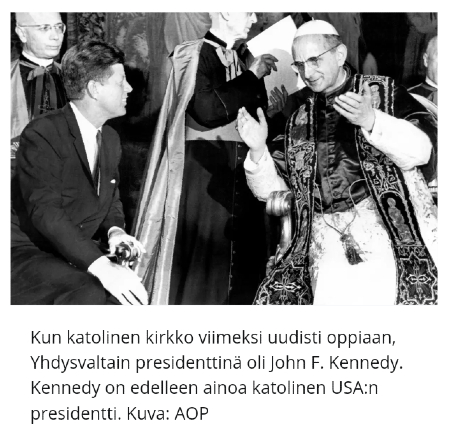 JFK oli Yhdysvaltain ensimmäinen katolinen presidentti.jpg