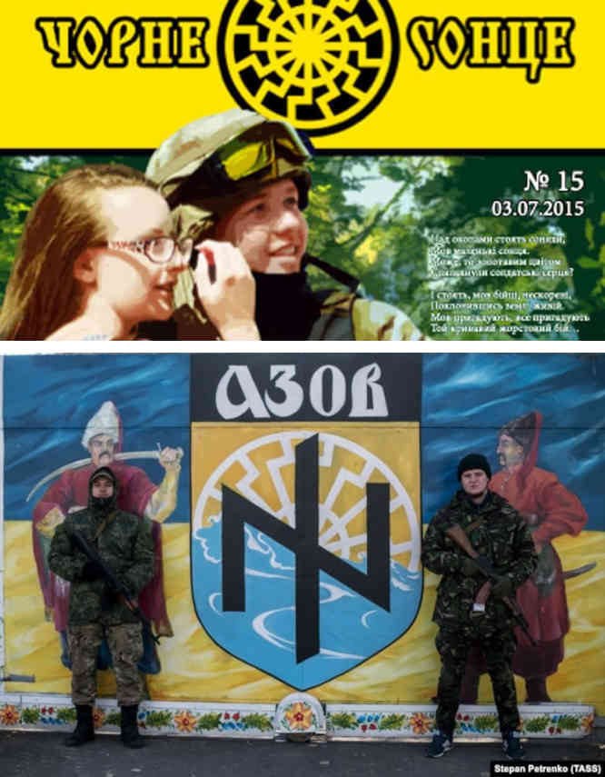Azov, Zelenskyn hallinnon virallisesti hyväksymä murhaosasto Azov - mustan auringon pataljoona.jpg
