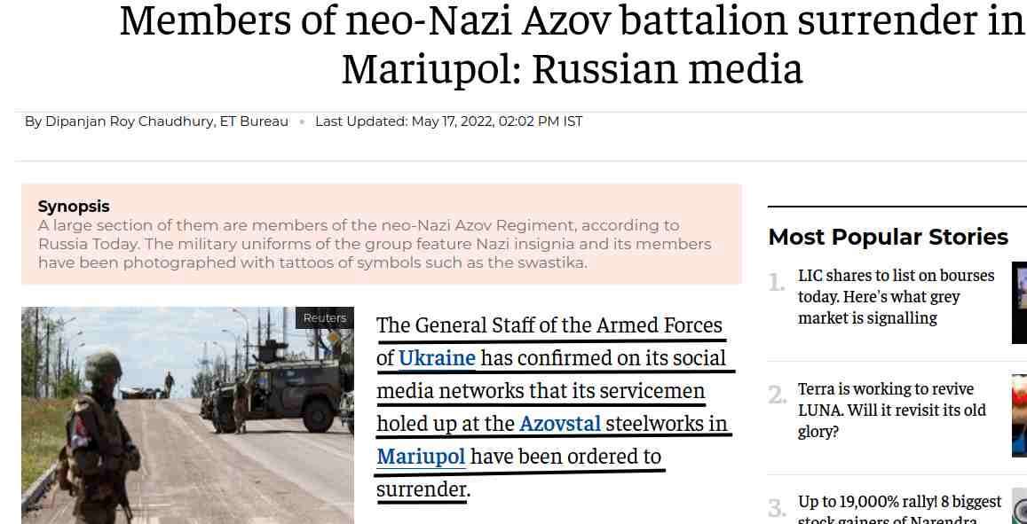 Azov-pataljoonan osia antautui terästehtaalla, vahvisti UKR asevoimat.jpg