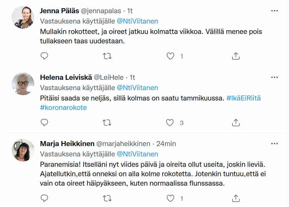 Kiitos rokotteen, oireeni olivat lieviä, mutta neljäs pitäis saada ja vähän äkkiä tai se kela räjähtää justiin satana.jpg