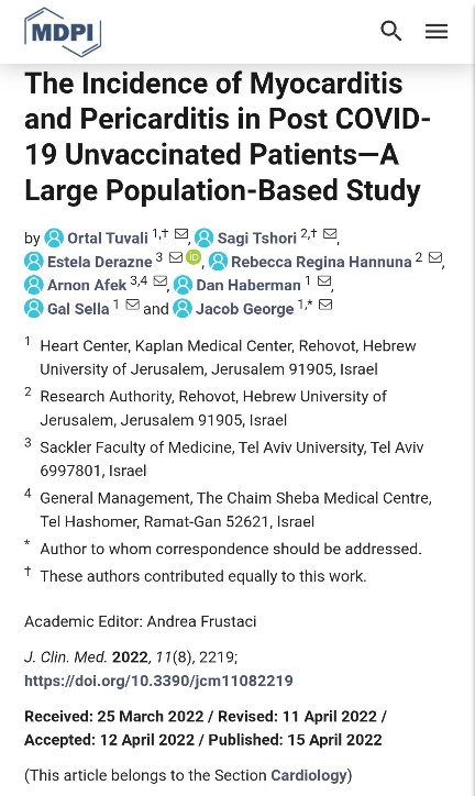 Koronainfektion ja sydanlihastulehduksen valista yhteytta ei loydetty suuressa populaatiotutkimuksessa Israelisssa.jpg