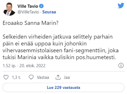 Lähde: https://www.suomenuutiset.fi/ps-ryhmanjohtaja-kysyy-aaneen-kysymyksen-joka-on-jo-kaikkien-huulilla-eroaako-sanna-marin/