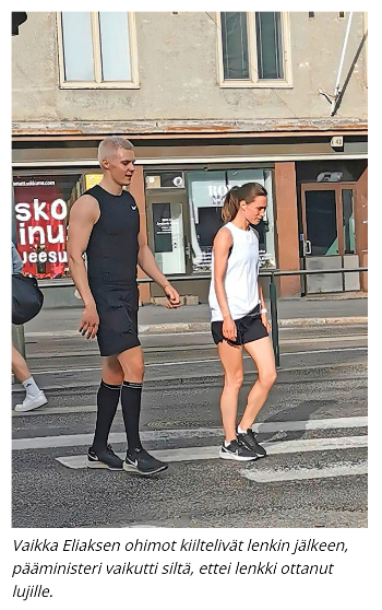 Sanna Marin Elias Kaskisen kanssa Mannerheimintietä ylittämässä.jpg