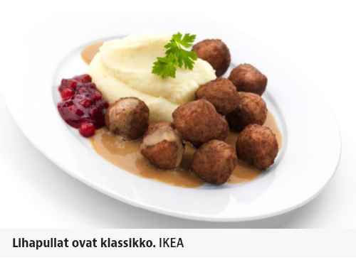 Nami nami Ikean lihapullia. Kuulemma kasvispullia ostetaan nykyään paljon...jpg