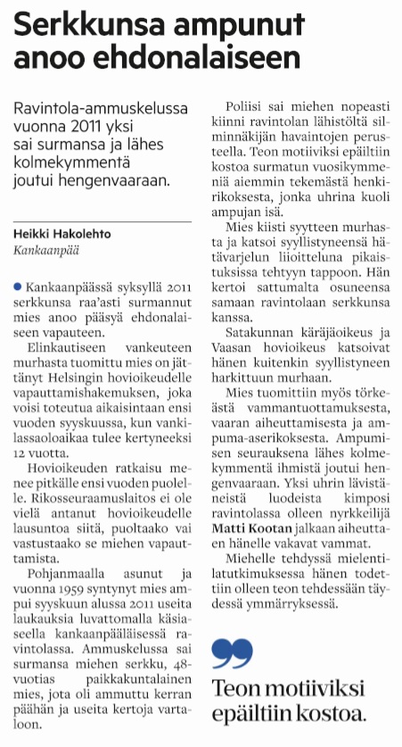 Satakunnan Kansa 4.12.2022.