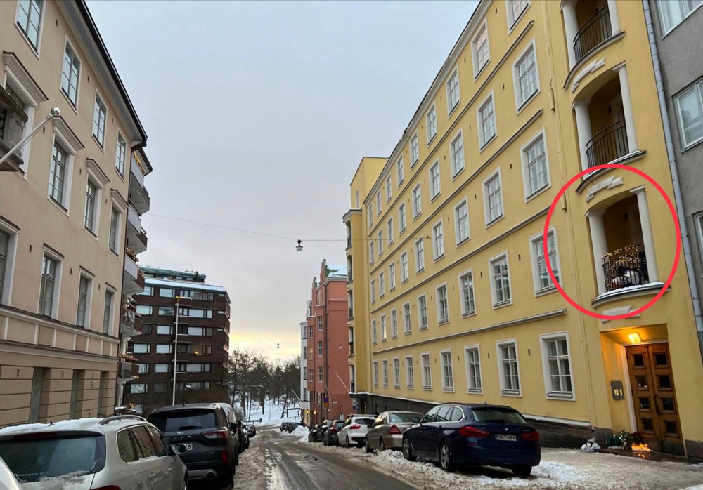 Raatimiehenkatu kohti Kaivopuistoa