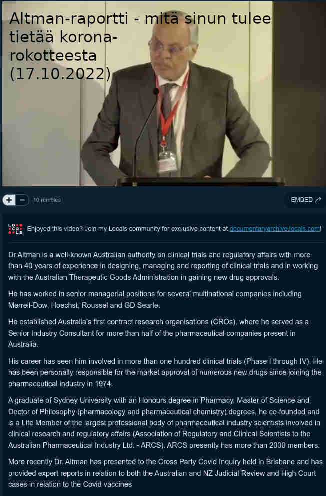 Dr. Richard Altman valistaa ihmisia koronainjektioon liittyvasta katastrofisesta kampanjasta.jpg