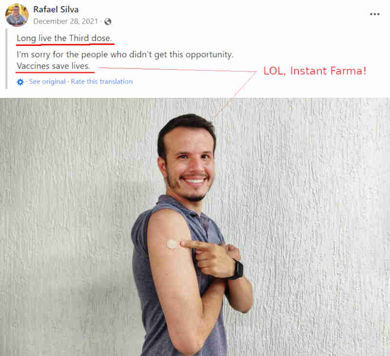 Rafael SIlva esitteli ylpeana kolmatta injektioaan.jpg