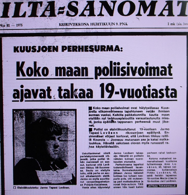 Ensimmäinen uutinen tapauksesta.