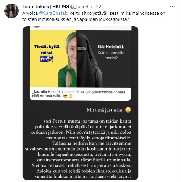 Sellaista vihaista puhetta.