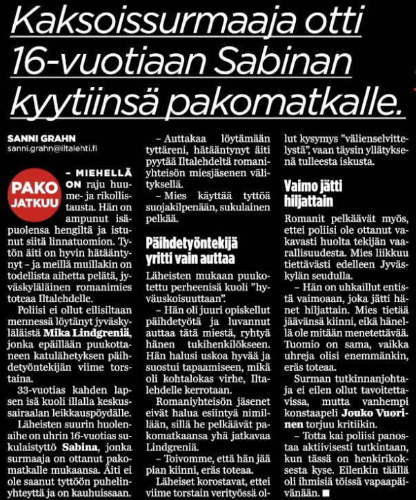 Iltalehti 29.1.2007.