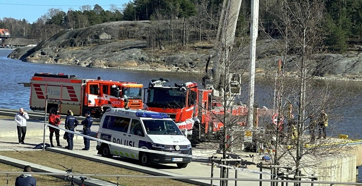 Lukijan ottama kuva Helsingin Kalasatamasta keskiviikkona 19. huhtikuuta. KUVA: LUKIJAN KUVA